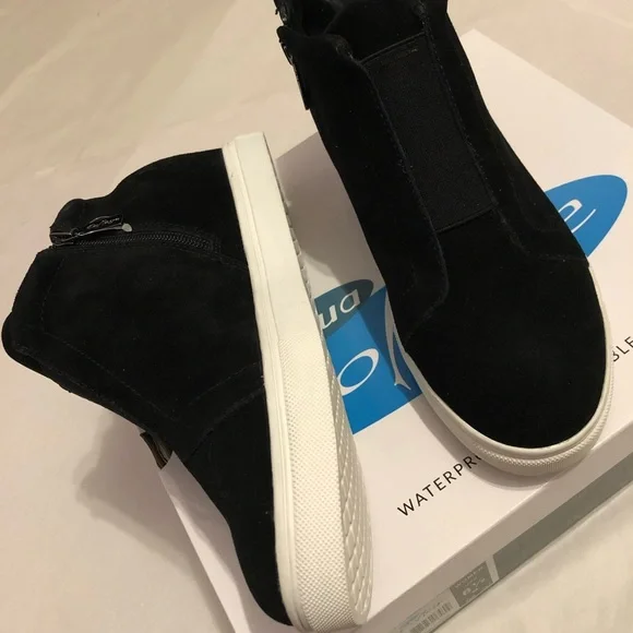 NIB Aqua College Glady Black Suede Waterproof Flatform Wedge Sneaker Size 8.5 - Picture 3 of 12